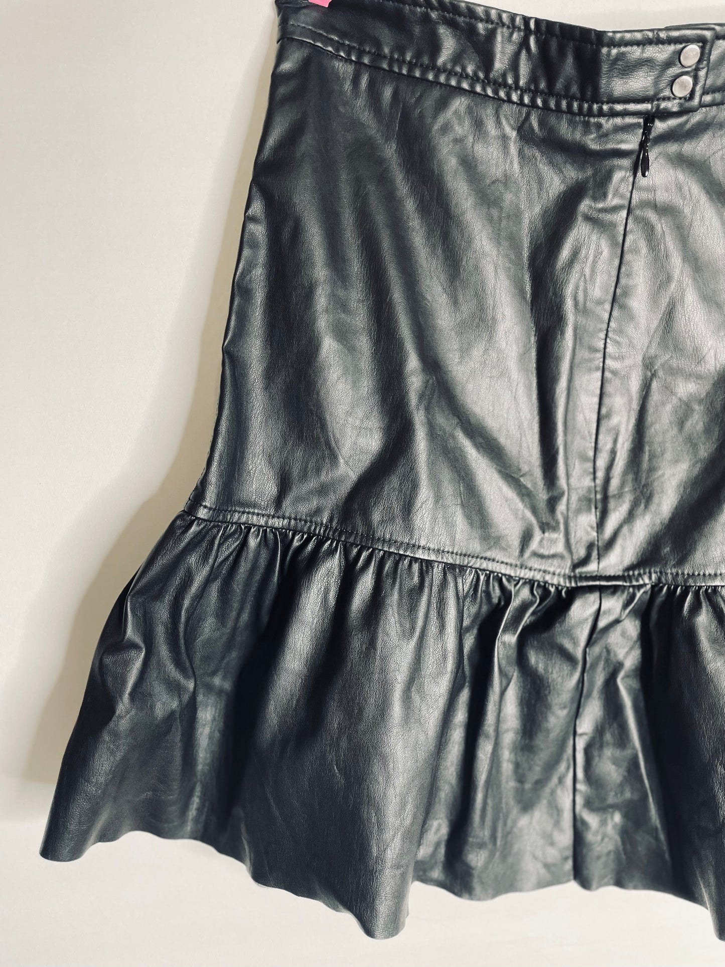 Black Faux Leather Skirt