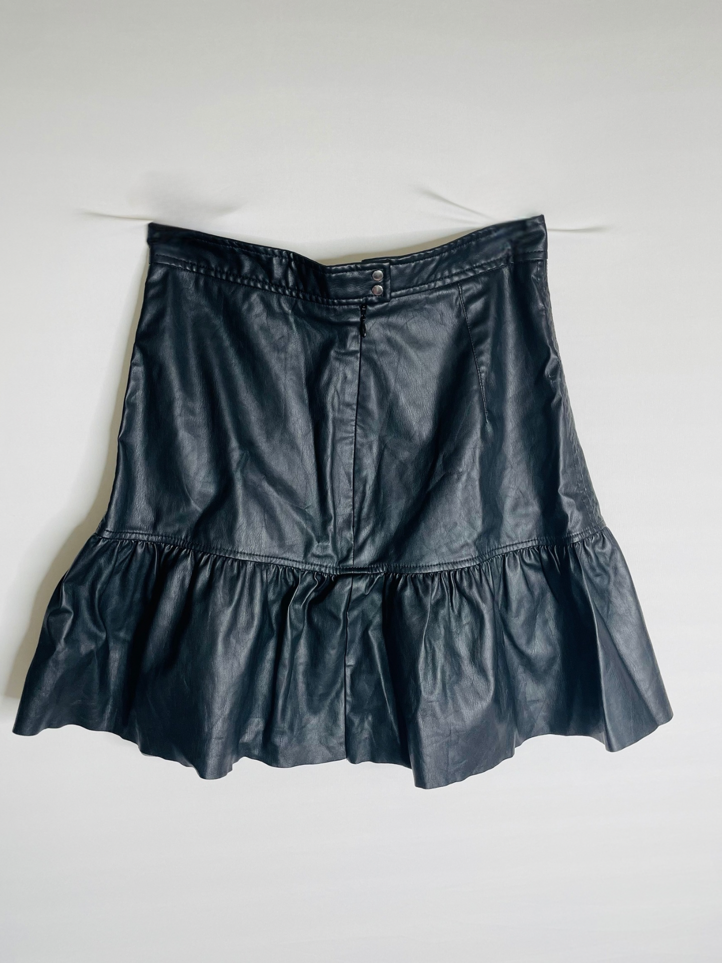 Black Faux Leather Skirt